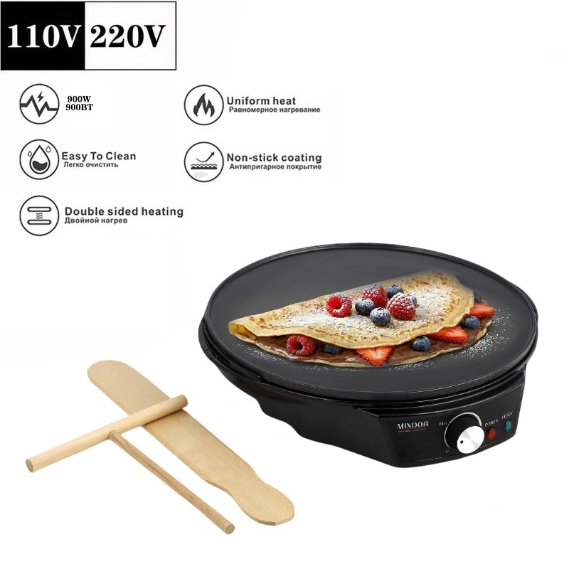 Crepe Maker Griddle - Crêpière électrique 110V, plaque à crêpes,