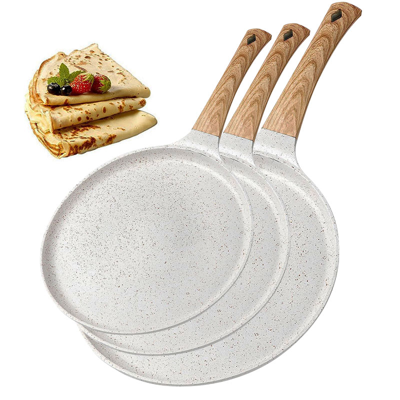 Crepe Maker Griddle - Poêle à crêpes antiadhésive 20/24/28 cm,