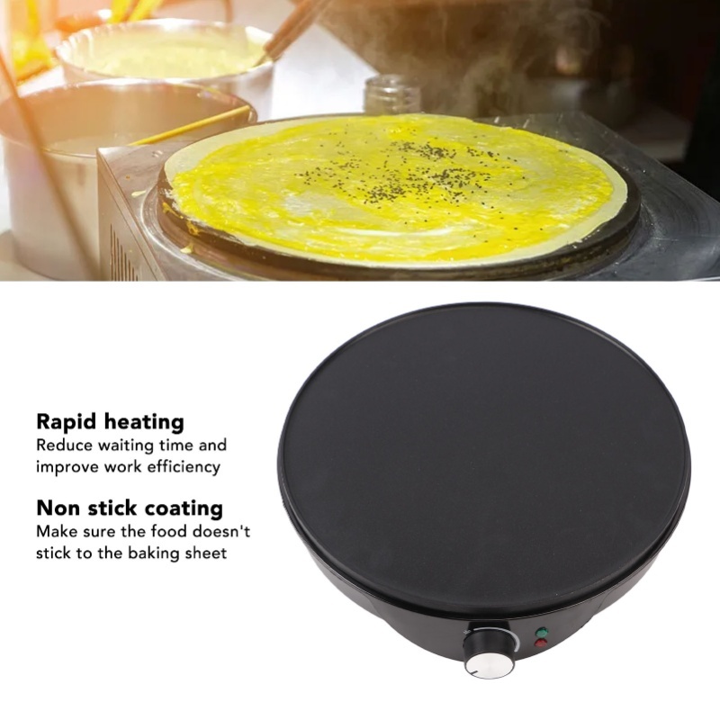 Crepe Maker Griddle - Crêpière antiadhésive de 12 pouces avec