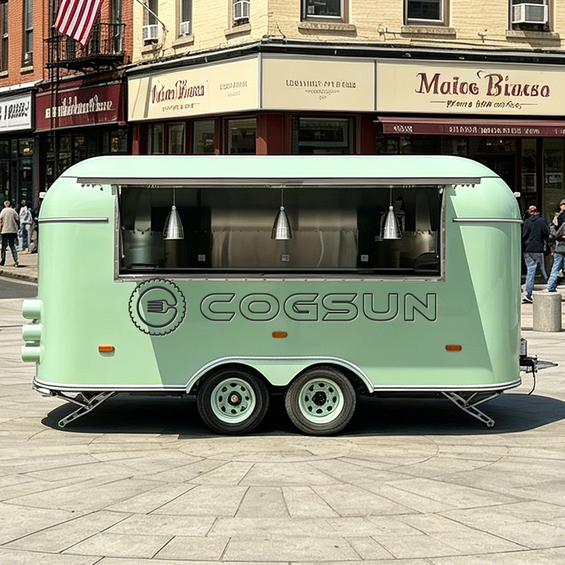 Commercial Kitchen Trailer - Remorque alimentaire mobile en acier inoxydable