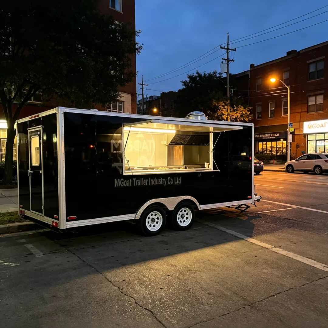 Commercial Kitchen Trailer - Camion de cuisine mobile commercial noir