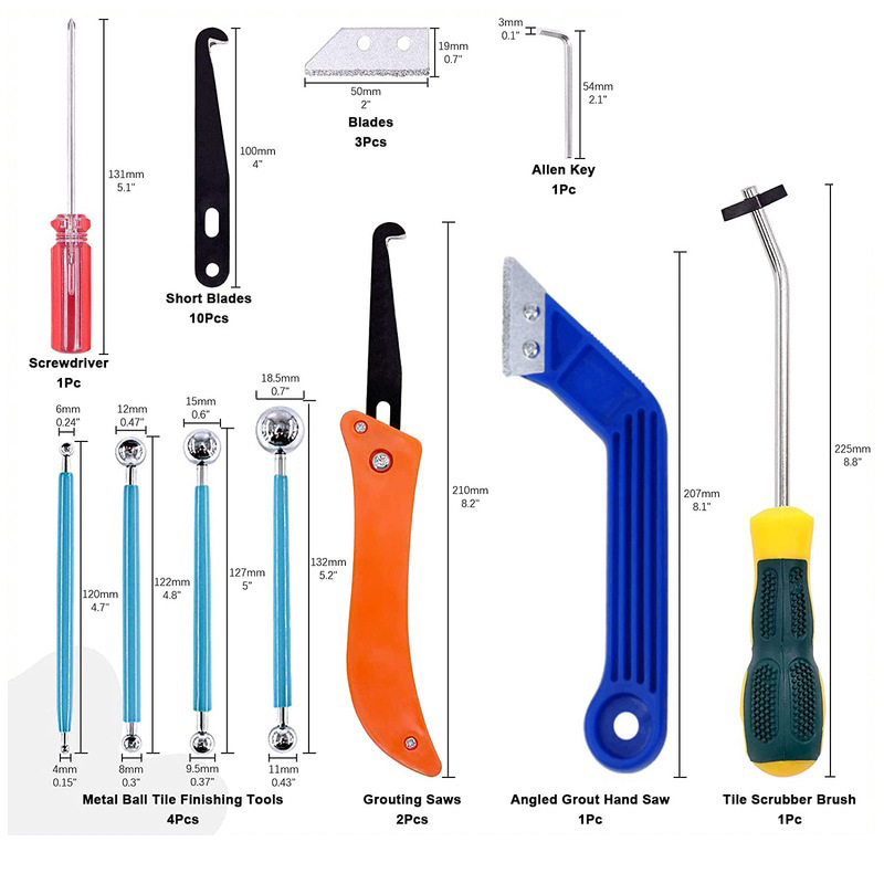 Commercial Kitchen Tiles - Outils d'élimination du coulis, ensemble de