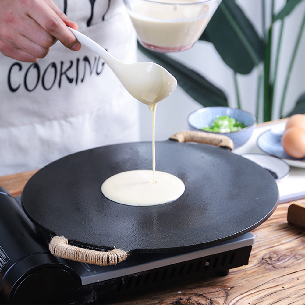 Crepe Maker Griddle - Plaque de cuisson ronde en fonte