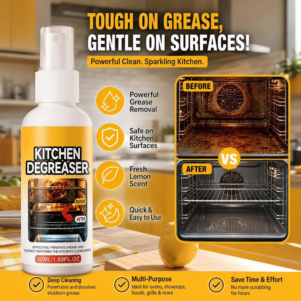 Commercial Kitchen Grease Cleaner - Dégraissant multi-matériaux sûr pour cuisine, spray