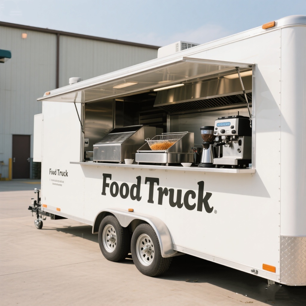 Commercial Kitchen Trailer - Camion de nourriture Mobile avec chariots
