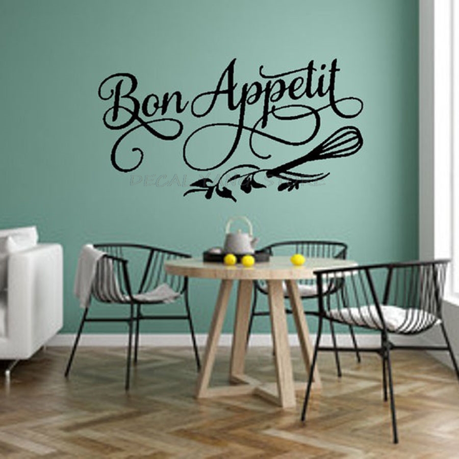 Commercial Kitchen Tiles - Bon appétit mur décalcomanie salle à