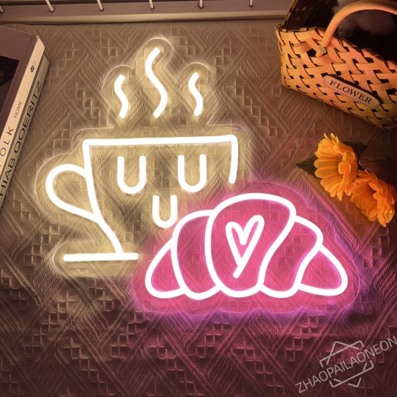 Café pain enseigne au néon Cro - Commercial Kitchen Light avis et prix