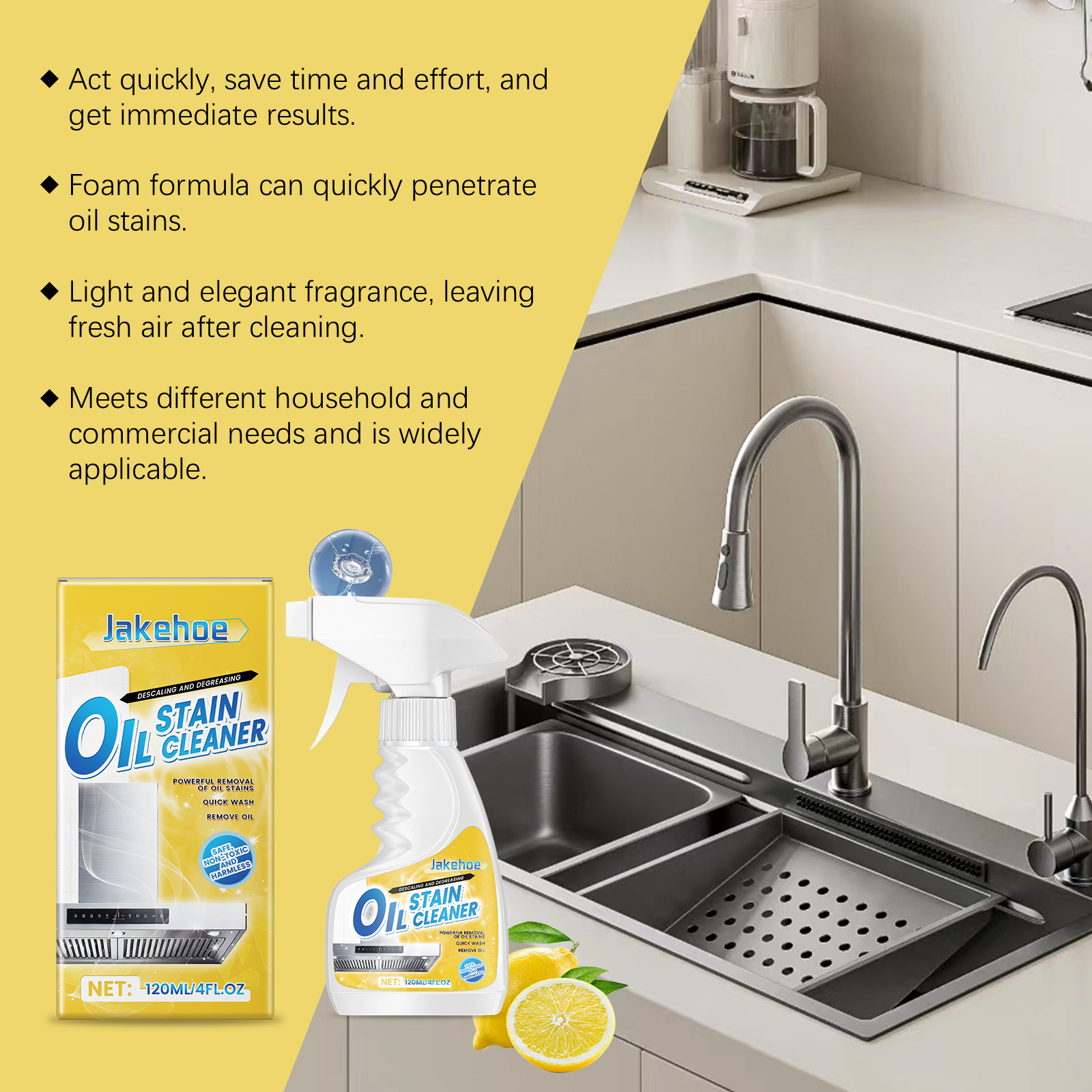 Jakehoe 120ml dégraissant de c - Commercial Kitchen Grease Cleaner avis et prix