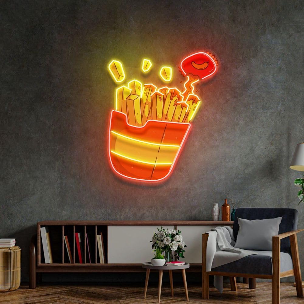 Enseigne au néon de frites per - Commercial Kitchen Light avis et prix